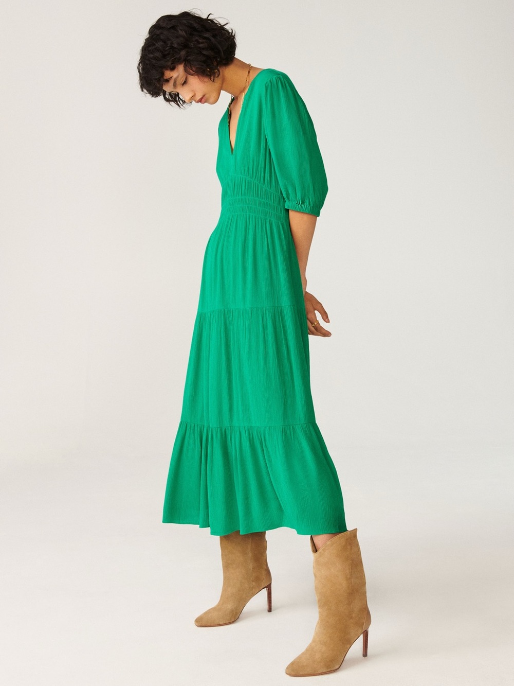 Ba&sh Norma Dress Emerald Green